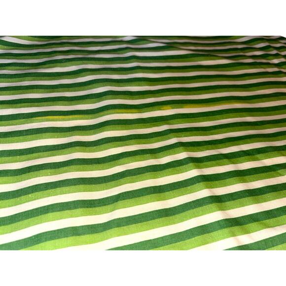 70’s Dan River Dantrel 2 Standard size Pillowcases Green white striped Spring - Picture 4 of 8